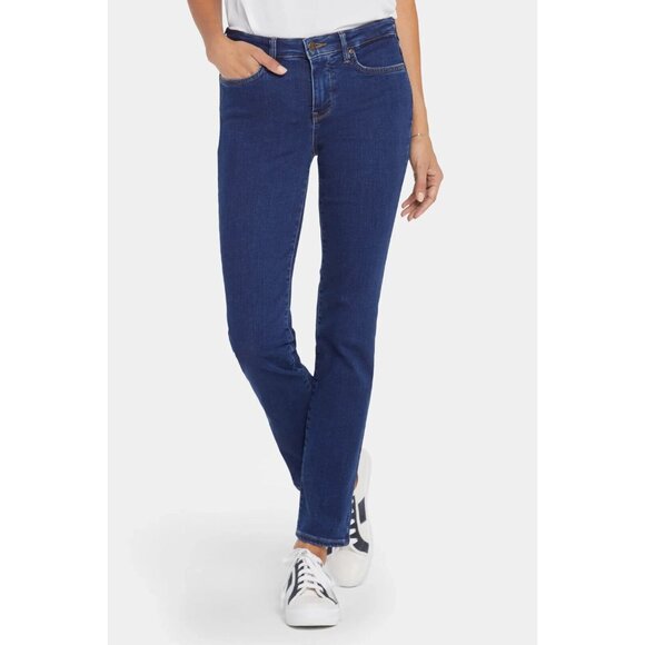 NYDJ  Womens Size 0 Quinn Blue Sheri Slim Ankle Denim Jeans - Picture 1 of 2